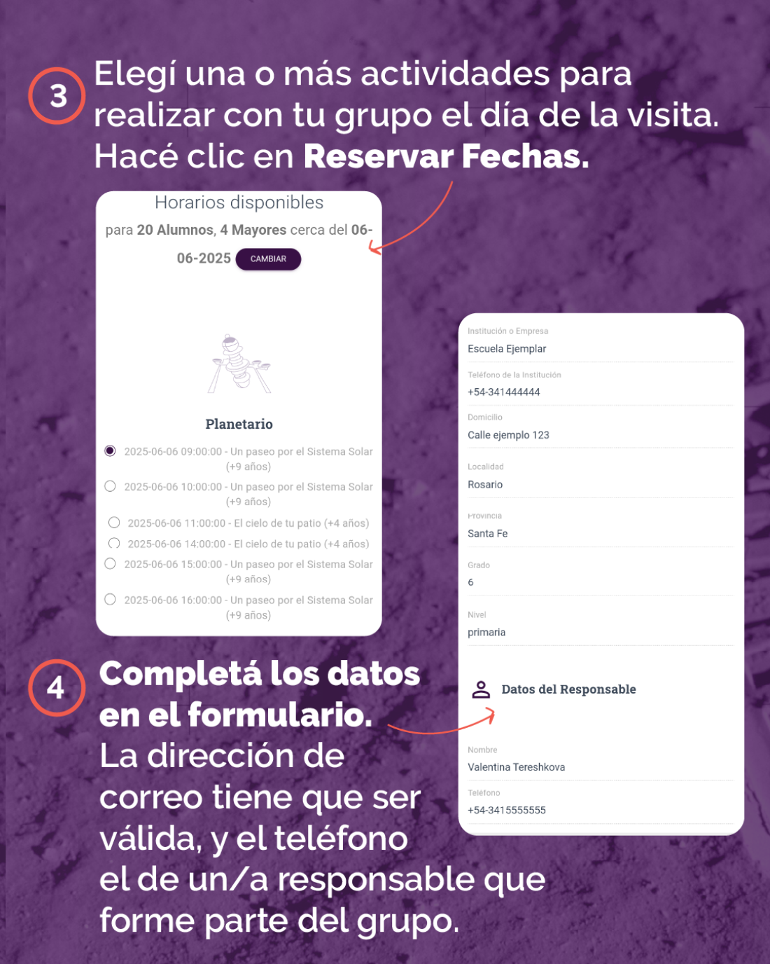 Información sobre visitas para instituciones educativas y grupalidades - 2